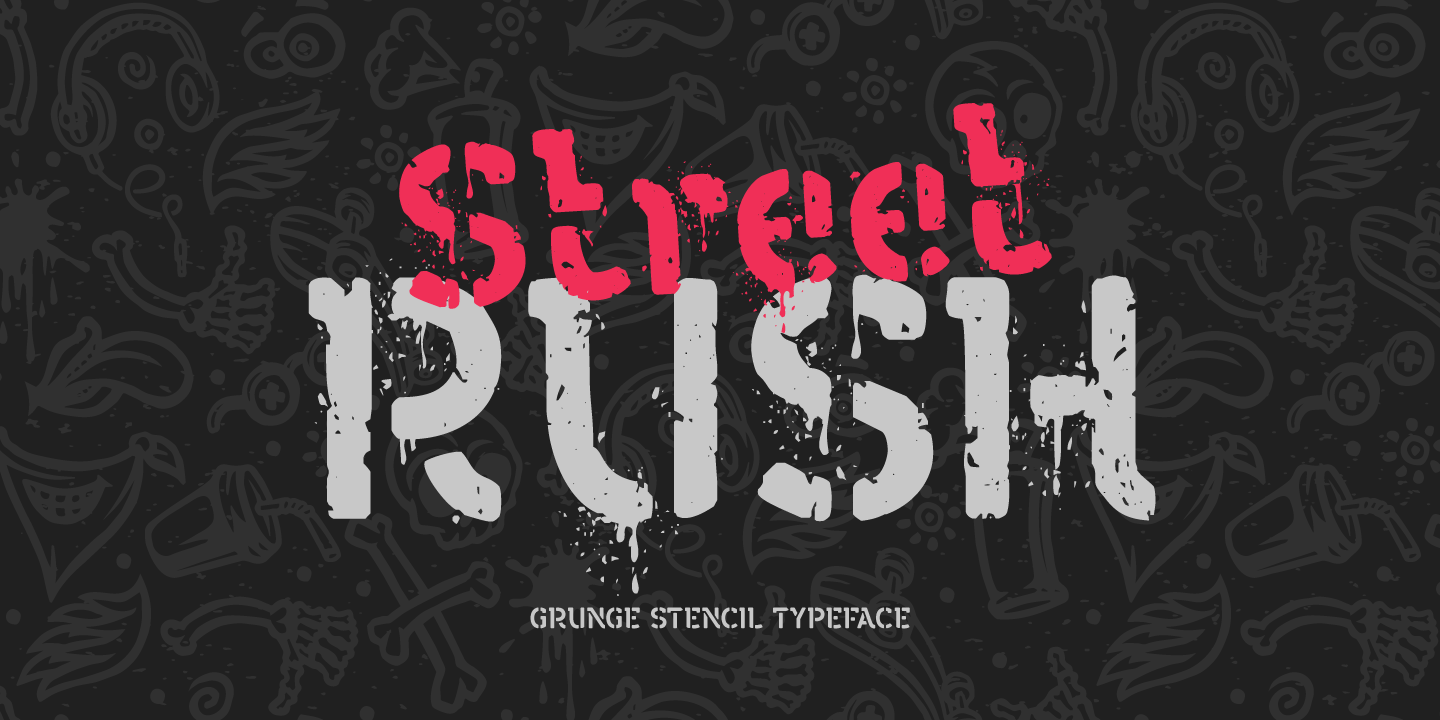 Пример шрифта Street Rush
